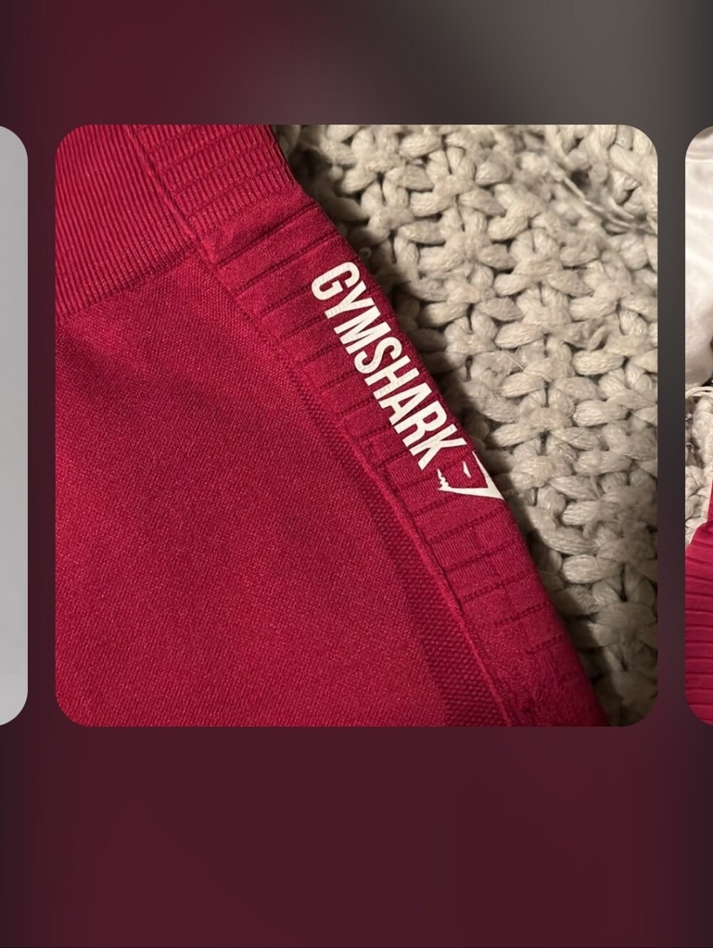 Gymshark Seamless High-Waist Workout Leggings in Raspberry - Picture 4 of 5